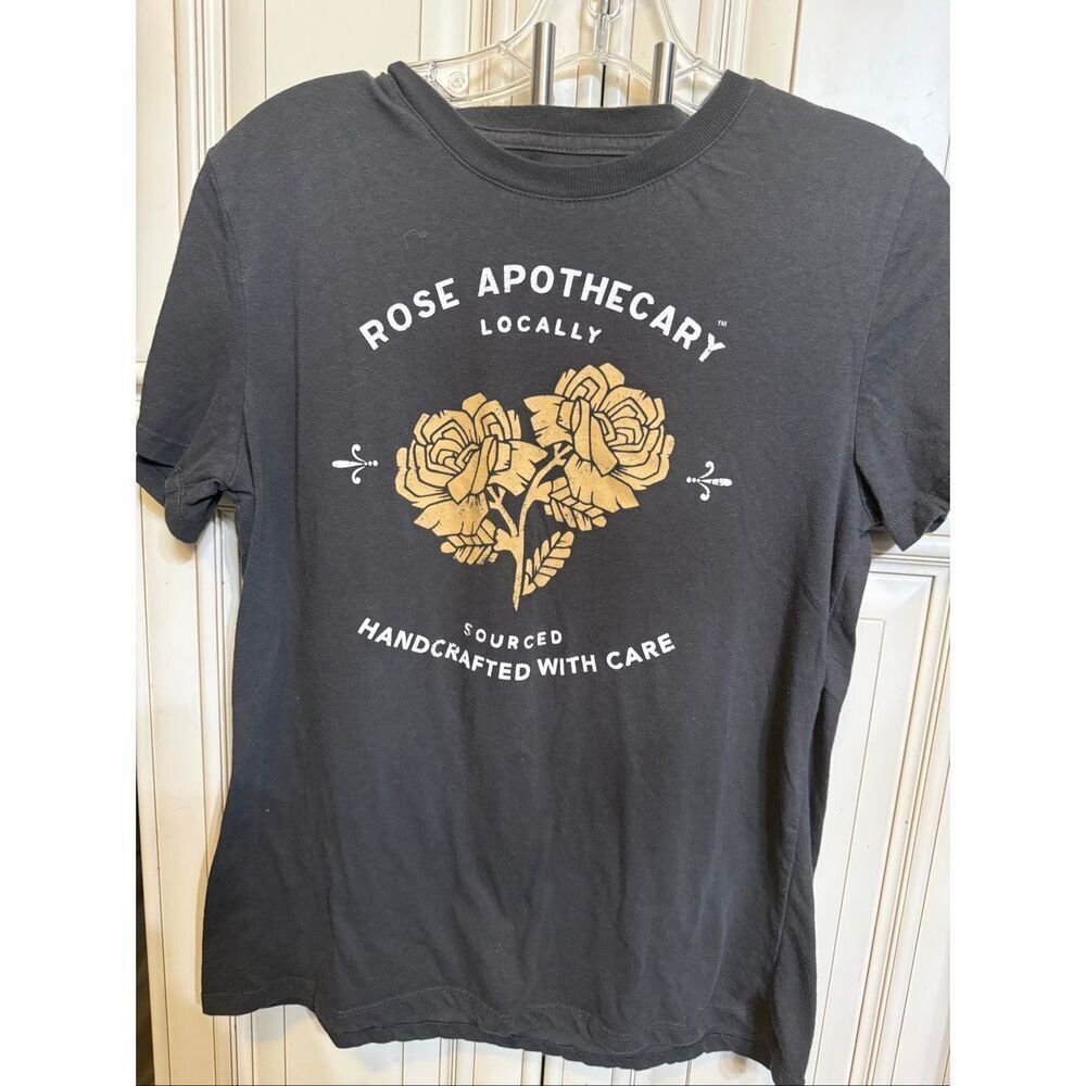 Schitt's Creek Women's Gold Rose Apothecary Graphic T-Shirt Gray Size Small